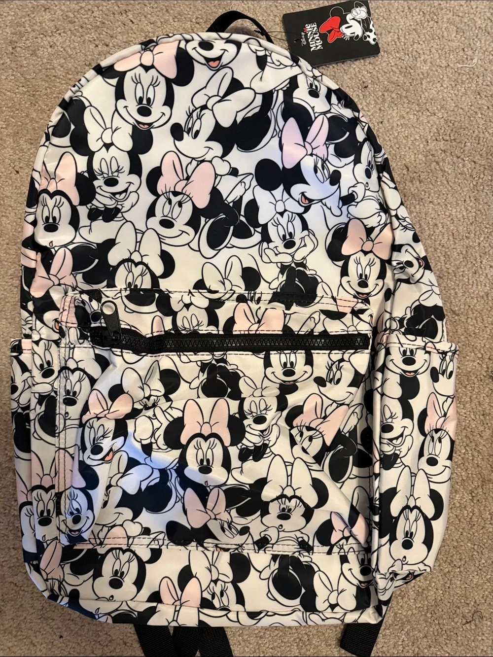 Disney Minnie Mouse Pink and Black Kids Backpack
